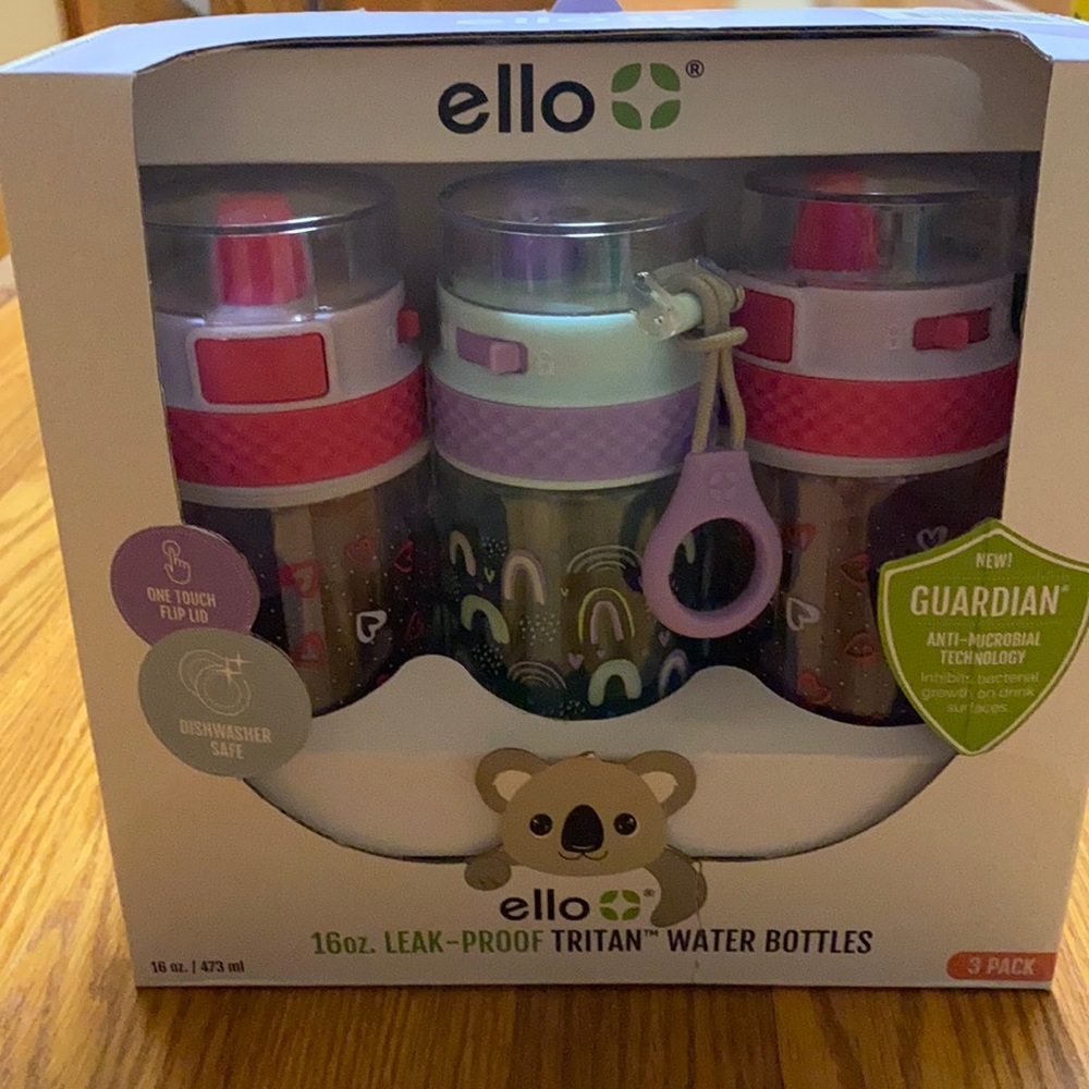 Leak proof water bottles.